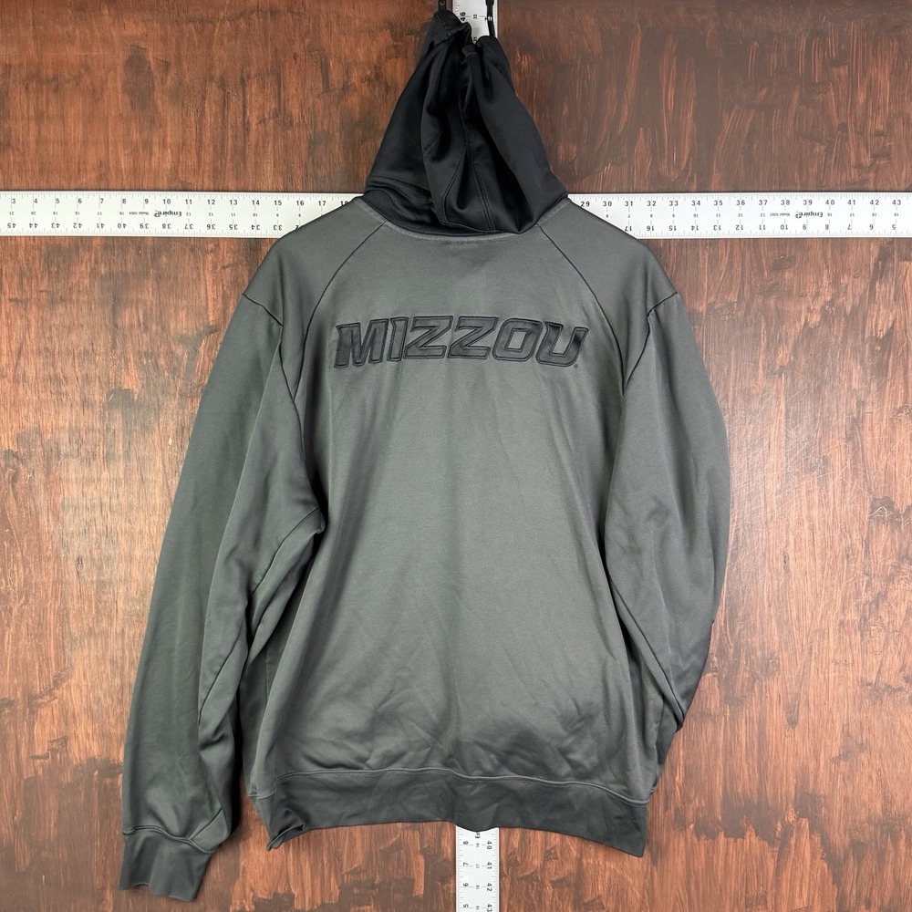 Nike Mizzou Tigers Therma Fit Hoodie Embroidered Logo Gray Men XL NCAA Missouri - Picture 9 of 11